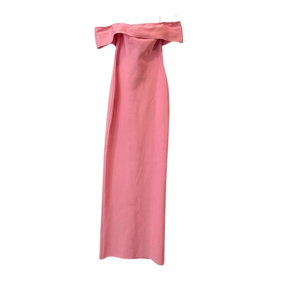 Womens Soft Pink Formal Evening Gown Dress Size L Large Long Strapless Sheath